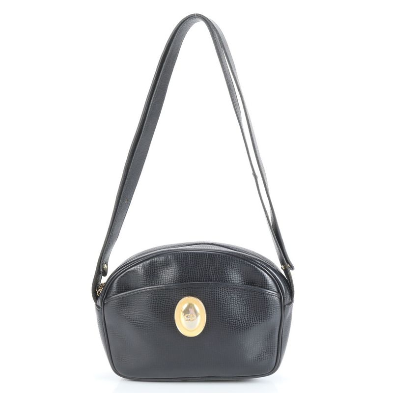 Vintage Christian Dior CD Logo Leather 2WAY Shoulder Bag Crossbody Tote Women's