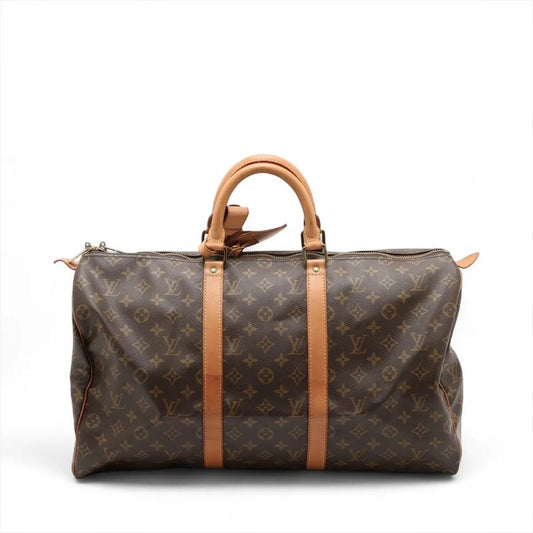 Louis Vuitton Monogram Keepall 50 M41426 Leather Boston Bag Business Travel