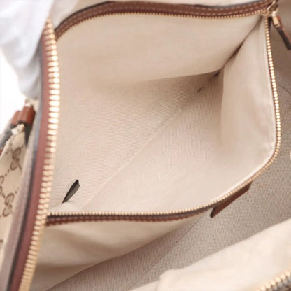 Gucci GG Canvas Bree 323673 Leather Tote Bag Shoulder Hand Brown Women's MMM