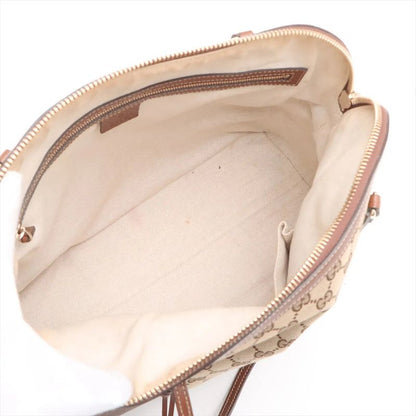 Gucci GG Canvas Bree 323673 Leather Tote Bag Shoulder Hand Brown Women's MMM