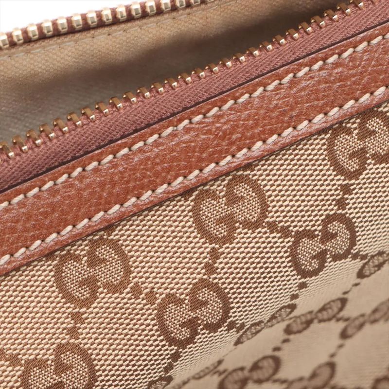 Gucci GG Canvas Bree 323673 Leather Tote Bag Shoulder Hand Brown Women's MMM