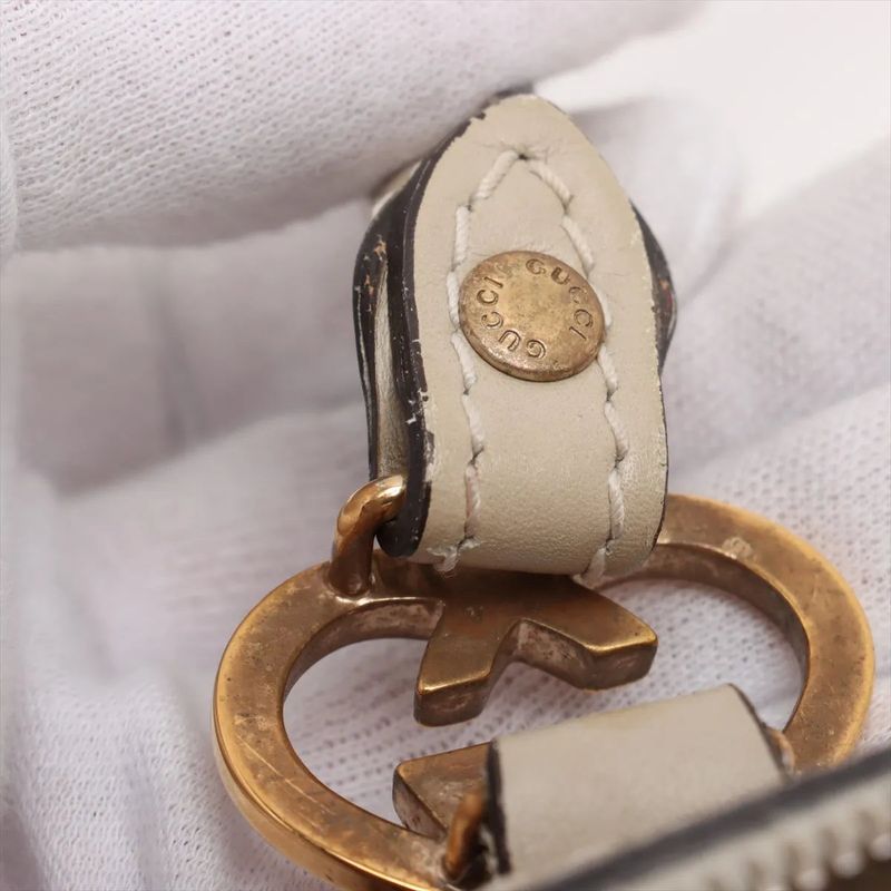 Gucci GG Canvas Lovely Heart Leather Tote Bag Shoulder Hand A4 257069 Women's