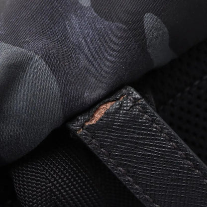 Prada Tessuto Nylon Saffiano Leather Camouflage Backpack Sac Backpack Business