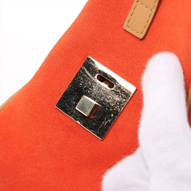 Gucci Mini Boston Leather Handbag Tote 000 0851 Gold Hardware Genuine Leather