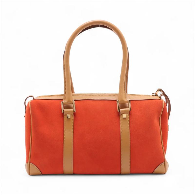 Gucci Mini Boston Leather Handbag Tote 000 0851 Gold Hardware Genuine Leather