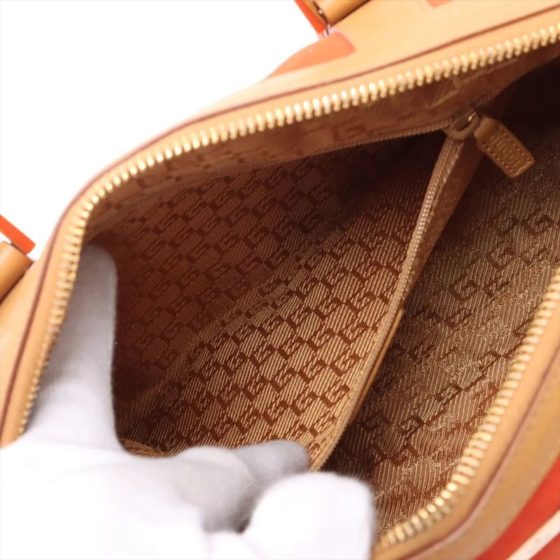 Gucci Mini Boston Leather Handbag Tote 000 0851 Gold Hardware Genuine Leather