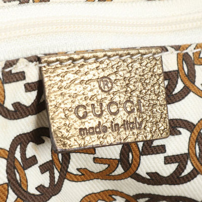 Gucci GG Canvas Princy Leather Tote Bag Shoulder Hand A4 Beige 163805 Women's