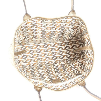 Gucci GG Canvas Princy Leather Tote Bag Shoulder Hand A4 Beige 163805 Women's