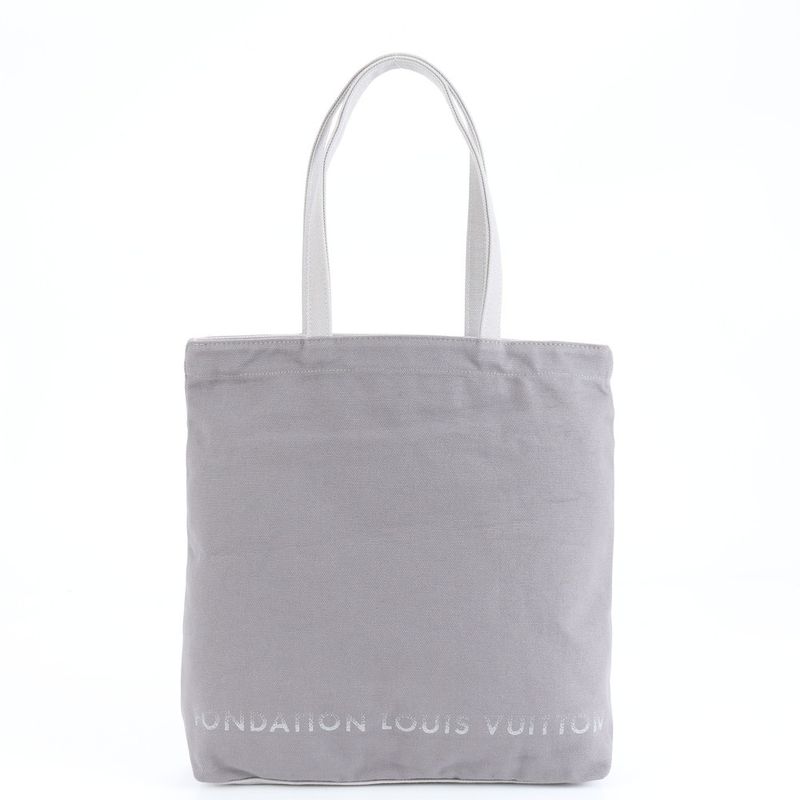 Louis Vuitton Fondation Museum Limited Tote Bag Shoulder Hand Gray A4 Ladies