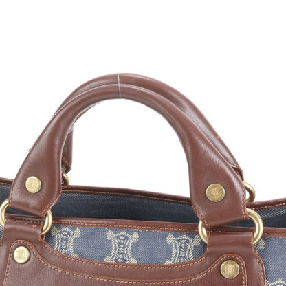 Celine Paris Macadam Boogie Bag Leather Tote Bag Shoulder Hand Brown Women's