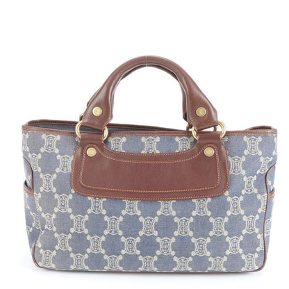 Celine Paris Macadam Boogie Bag Leather Tote Bag Shoulder Hand Brown Women's