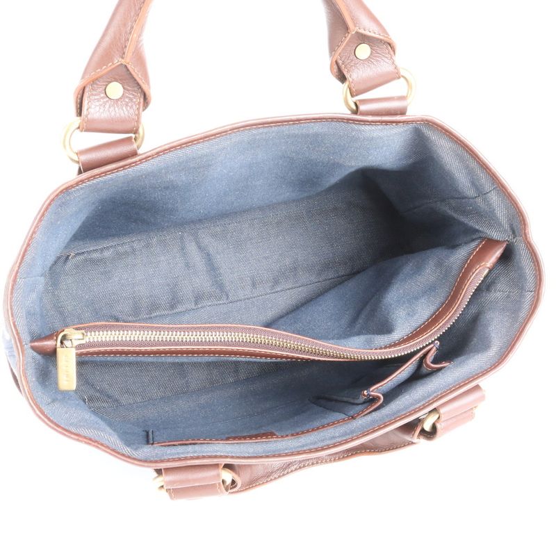 Celine Paris Macadam Boogie Bag Leather Tote Bag Shoulder Hand Brown Women's