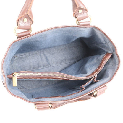 Celine Paris Macadam Boogie Bag Leather Tote Bag Shoulder Hand Brown Women's