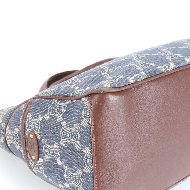 Celine Paris Macadam Boogie Bag Leather Tote Bag Shoulder Hand Brown Women's