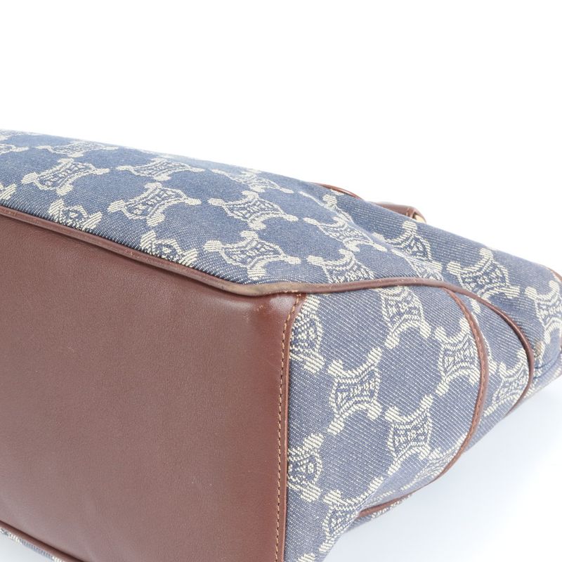 Celine Paris Macadam Boogie Bag Leather Tote Bag Shoulder Hand Brown Women's