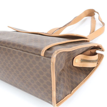 Vintage Celine Macadam Leather Tote Bag Shoulder Business Commuter Document Bag