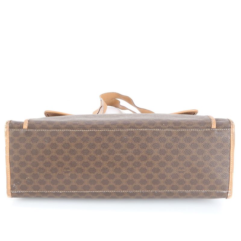 Vintage Celine Macadam Leather Tote Bag Shoulder Business Commuter Document Bag