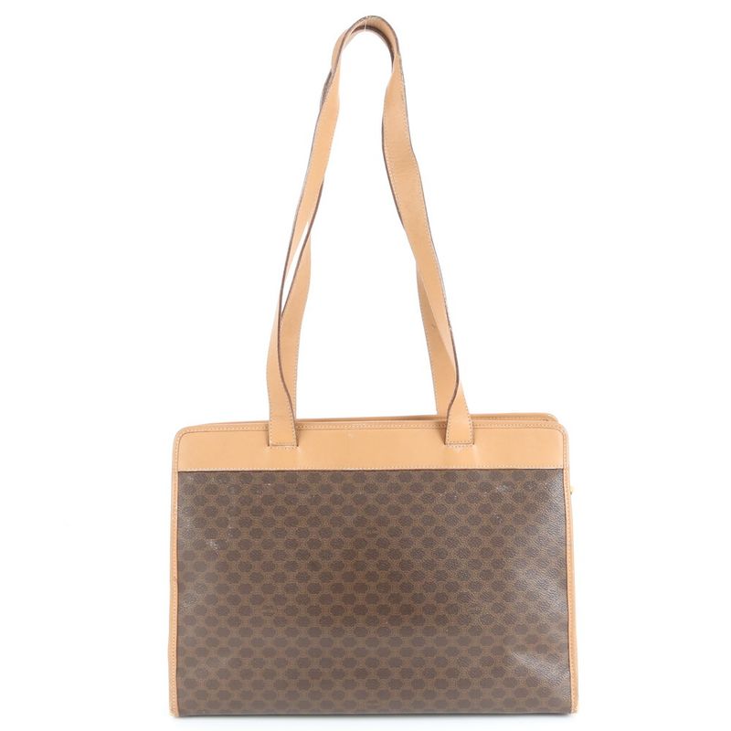 Vintage Celine Macadam Leather Tote Bag Shoulder Business Commuter Document Bag