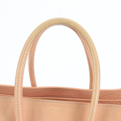 Celine Luggage Micro Shopper Leather Tote Bag Shoulder Hand Pink Women Ladies