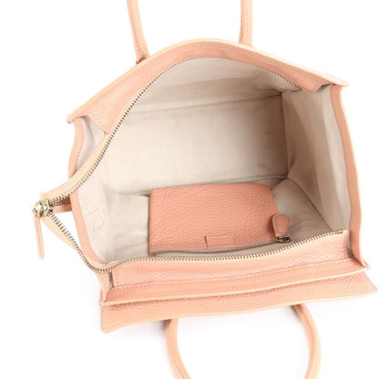 Celine Luggage Micro Shopper Leather Tote Bag Shoulder Hand Pink Women Ladies