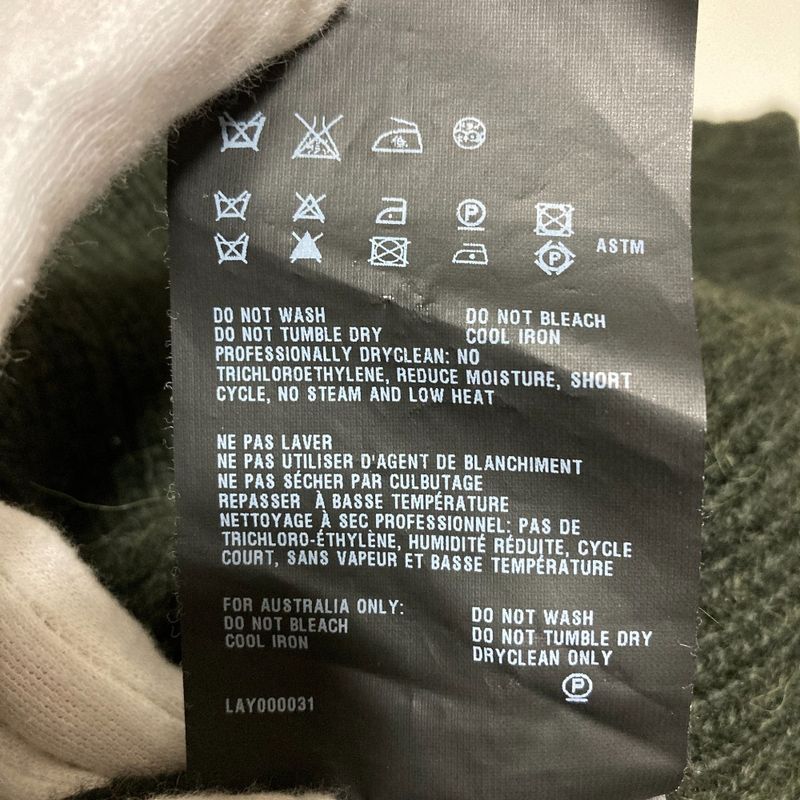 Prada Alpaca Crew Neck Cardigan Size 40 Dark Green Women's Used