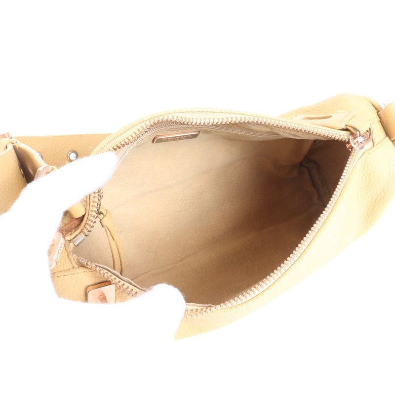 Prada Embossed Logo Leather Shoulder Bag Shoulder One Shoulder Tote Hand Gold