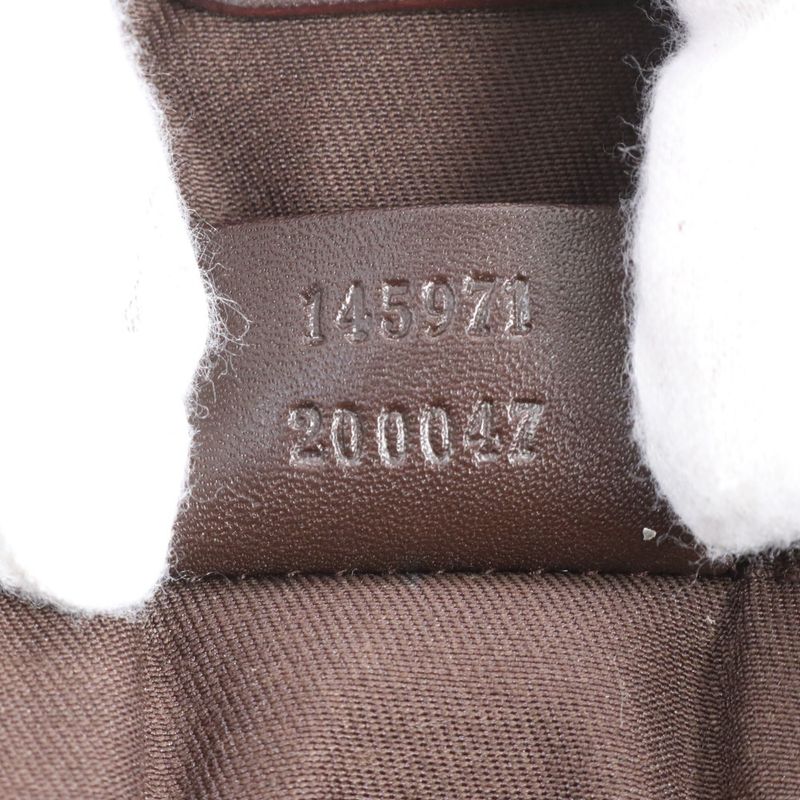 Gucci GG Canvas 145971 Leather Tote Bag Shoulder Business Commuter Document Bag