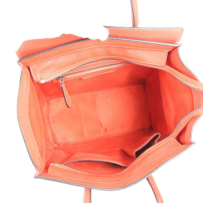 Celine Luggage Micro Shopper Leather Tote Bag Shoulder Hand Women's ERE Cv34-8