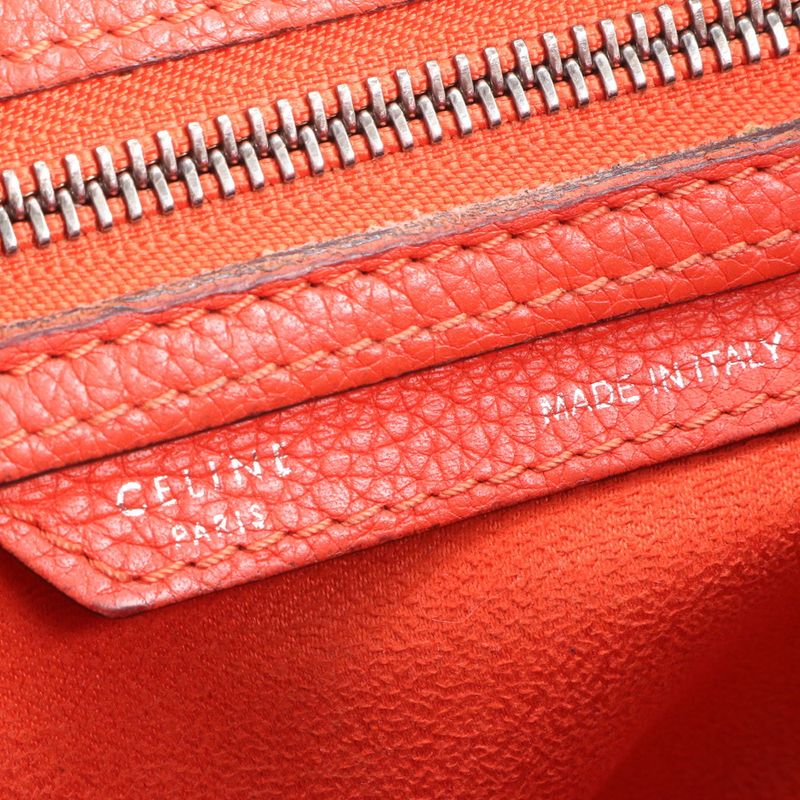 Celine Luggage Micro Shopper Leather Tote Bag Shoulder Hand Women's ERE Cv34-8