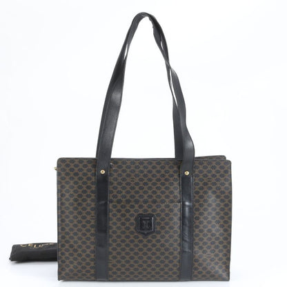 Celine Macadam Leather Tote Bag Shoulder Business Commute Document Bag A4 Black