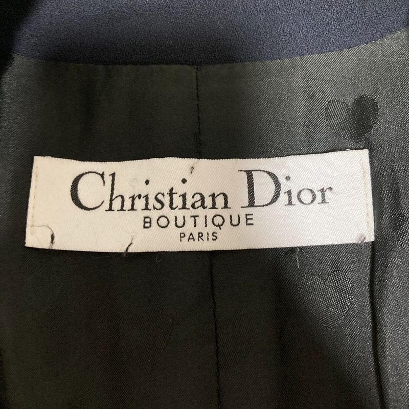 Christian DIOR Tailored Jacket With Heart Pattern Lining And Stitching Design