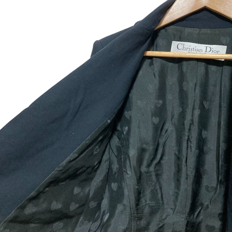 Christian DIOR Tailored Jacket With Heart Pattern Lining And Stitching Design
