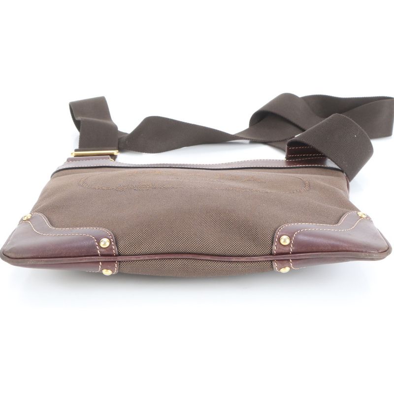 Prada Logo Jacquard Leather Shoulder Bag Crossbody Messenger Business Commute