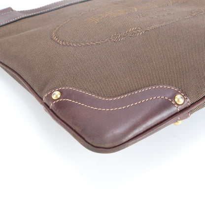 Prada Logo Jacquard Leather Shoulder Bag Crossbody Messenger Business Commute