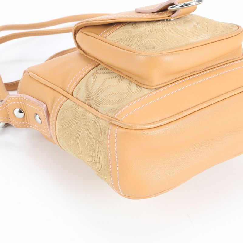 Vintage Loewe Anagram Leather Shoulder Bag Crossbody Hand Tote Women's EUE