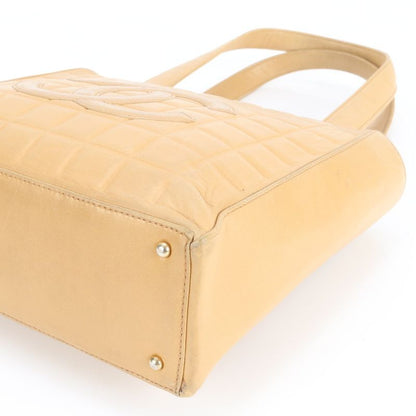 Chanel Authenticity Card With Serial Seal Choco Bar Lambskin Leather Tote Bag