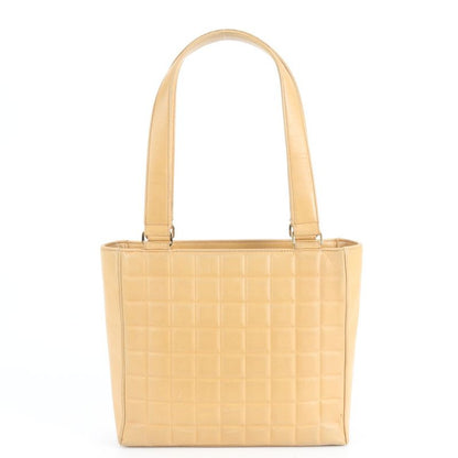 Chanel Authenticity Card With Serial Seal Choco Bar Lambskin Leather Tote Bag