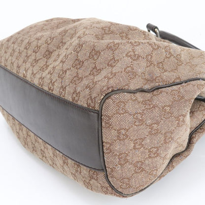 Gucci Sookie GG Canvas 211944 Leather Tote Bag Shoulder Hand Brown Women ERE