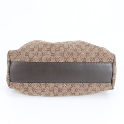 Gucci Sookie GG Canvas 211944 Leather Tote Bag Shoulder Hand Brown Women ERE