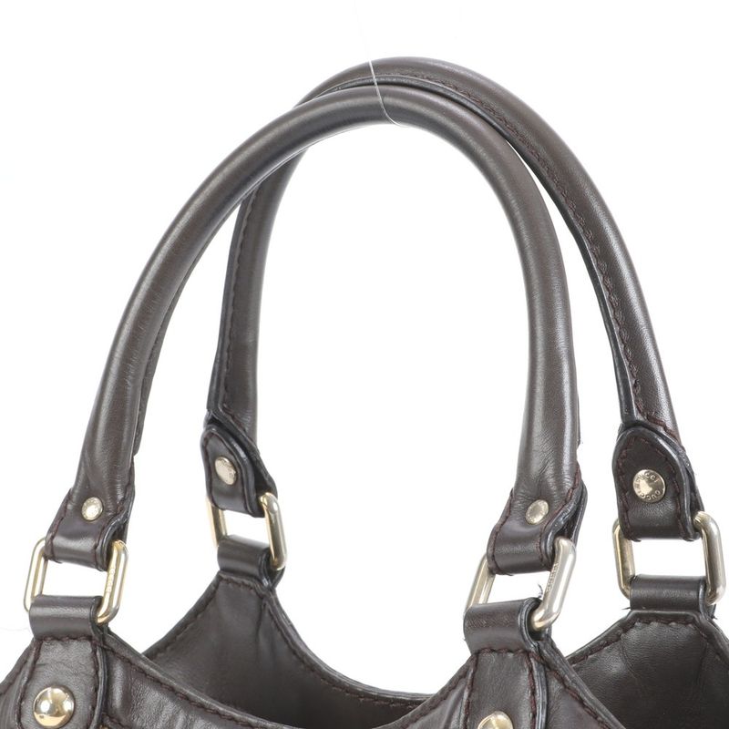 Gucci Sookie GG Canvas 211944 Leather Tote Bag Shoulder Hand Brown Women ERE