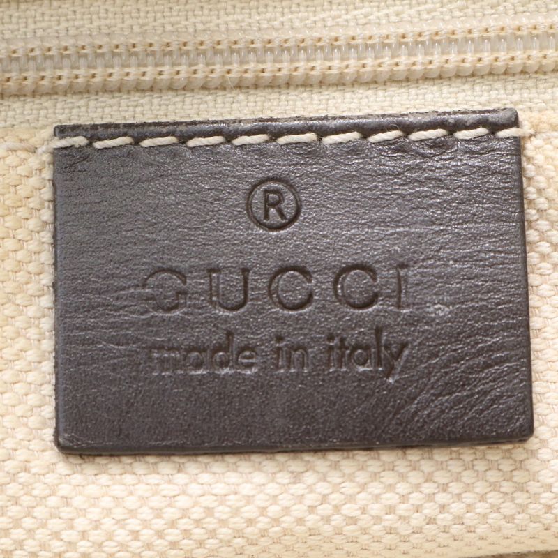 Gucci Sookie GG Canvas 211944 Leather Tote Bag Shoulder Hand Brown Women ERE