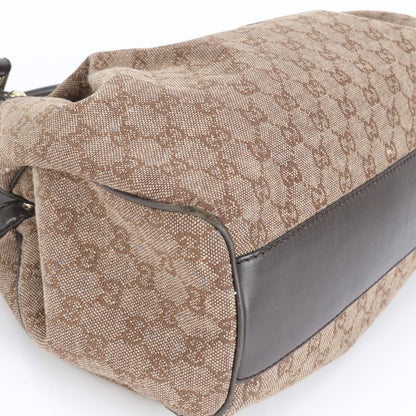Gucci Sookie GG Canvas 211944 Leather Tote Bag Shoulder Hand Brown Women ERE