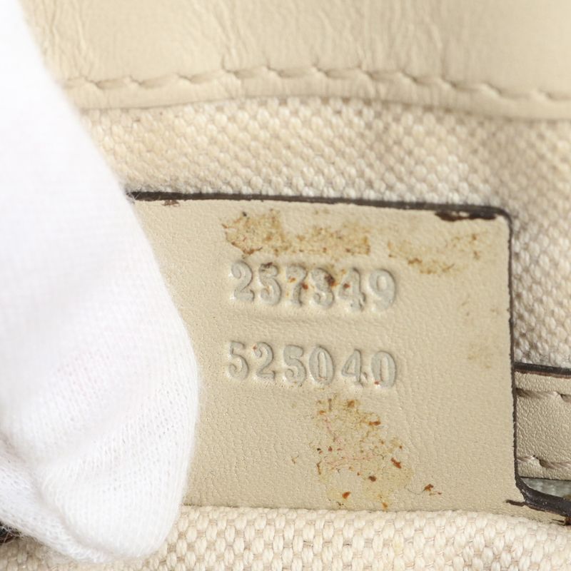 Gucci GG Canvas Mayfair Ribbon Leather 2WAY Tote Bag Crossbody Shoulder