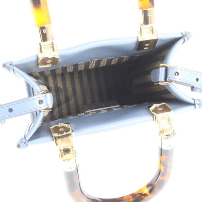 Fendi Sunshine Shopper Mini Leather 2WAY Shoulder Bag Crossbody Hand 8bs051