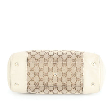 Gucci GG Canvas Sherry Line Mayfair 257061 Leather Tote Bag Shoulder A4 Ladies