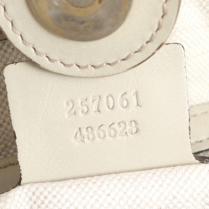 Gucci GG Canvas Sherry Line Mayfair 257061 Leather Tote Bag Shoulder A4 Ladies