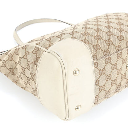 Gucci GG Canvas Sherry Line Mayfair 257061 Leather Tote Bag Shoulder A4 Ladies