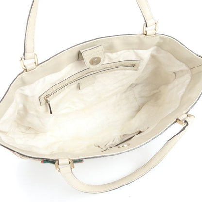 Gucci GG Canvas Sherry Line Mayfair 257061 Leather Tote Bag Shoulder A4 Ladies