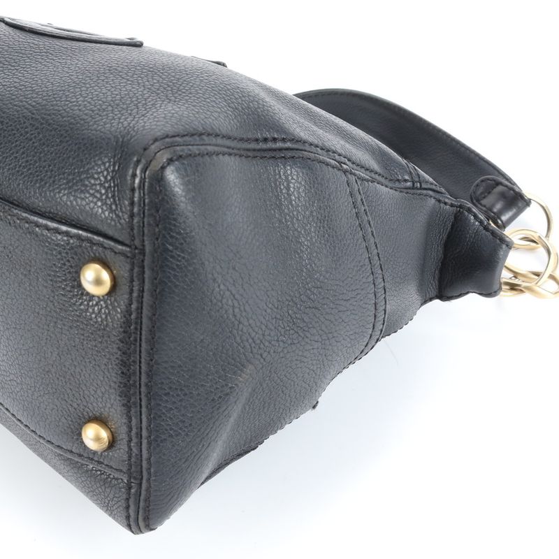 Chanel Authenticity Card With Serial Seal Leather Shoulder Bag Shoulder Black