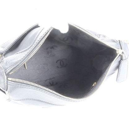 Chanel Authenticity Card With Serial Seal Leather Shoulder Bag Shoulder Black